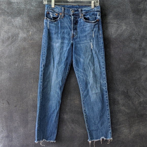 Levi's Denim - Levi's Button Fly High Rise Cropped Denim Jeans 27